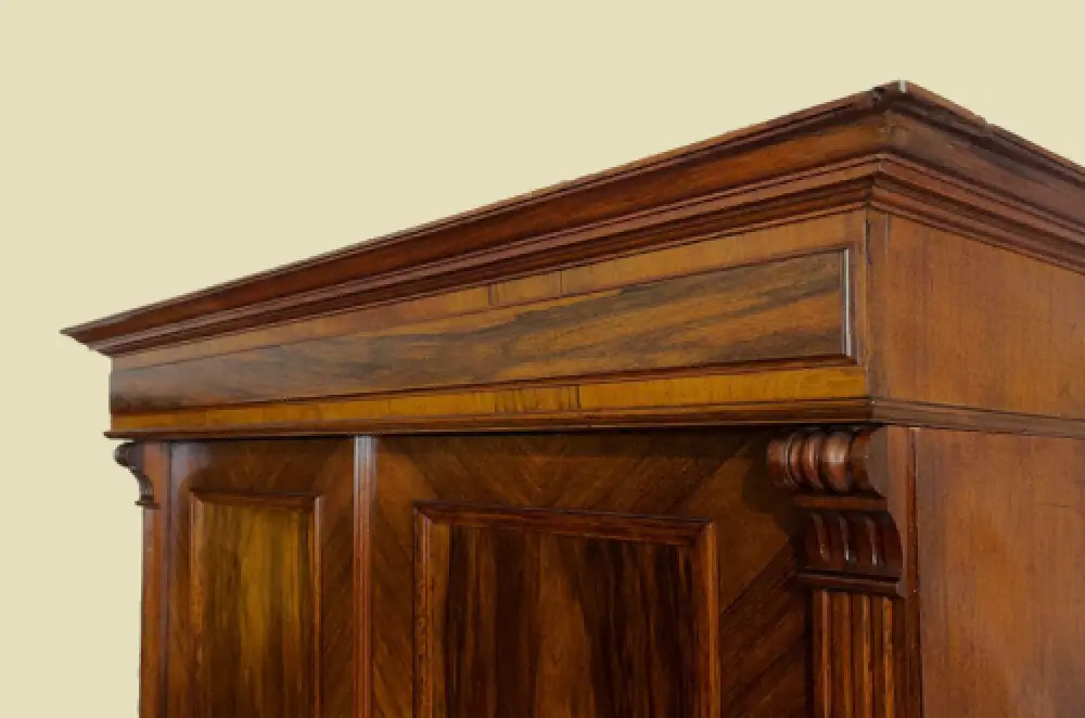 1880er Kleiderschrank ANTIK Gründerzeit Nußbaum VINTAGE Schrank von 1880 7