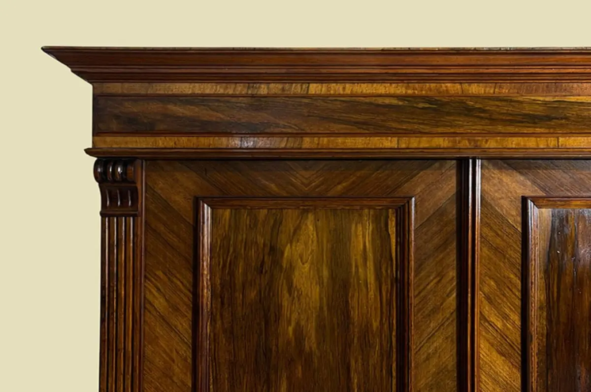 1880er Kleiderschrank ANTIK Gründerzeit Nußbaum VINTAGE Schrank von 1880 8