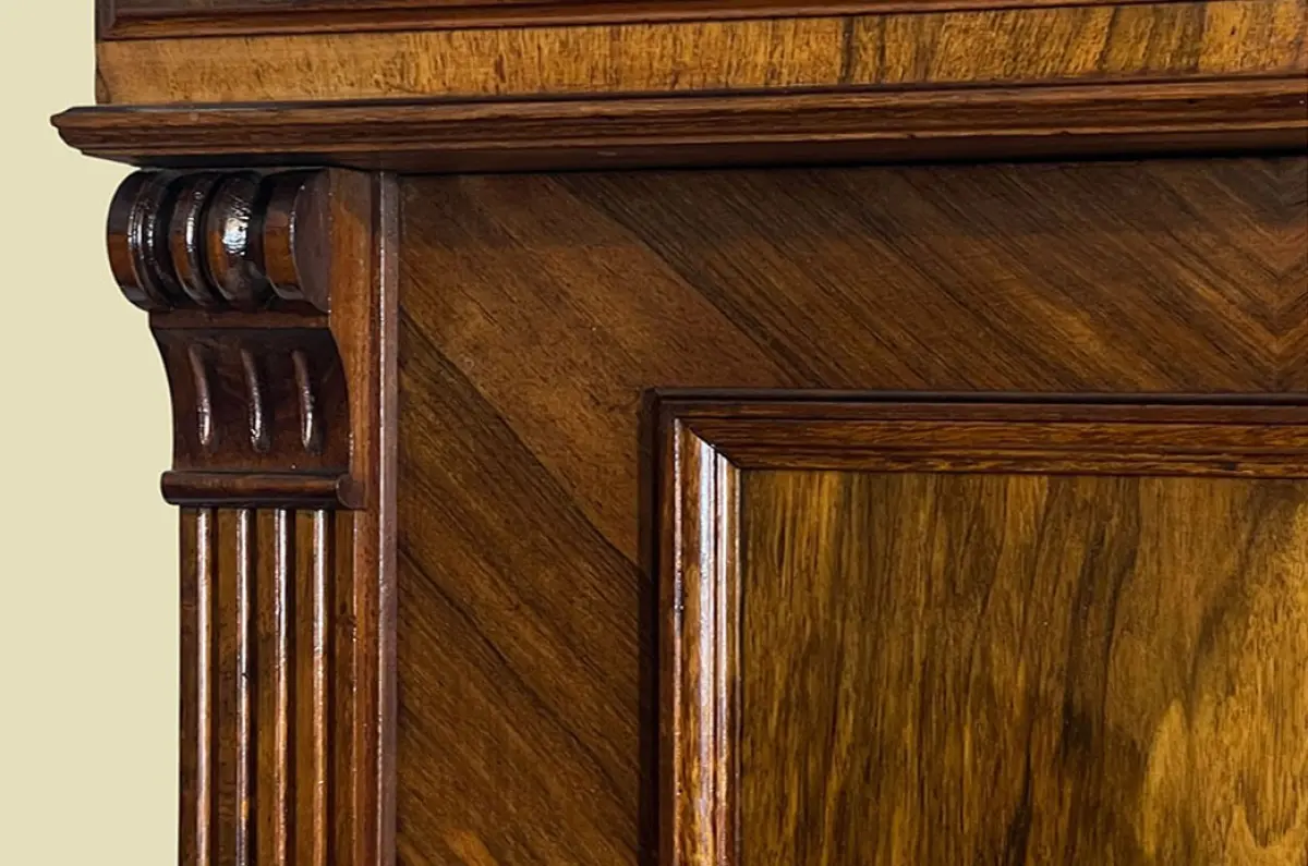 1880er Kleiderschrank ANTIK Gründerzeit Nußbaum VINTAGE Schrank von 1880 9