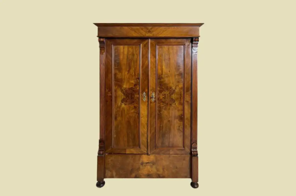 1880er Kleiderschrank ANTIK Gründerzeit Nußbaum VINTAGE Schrank von 1880 0