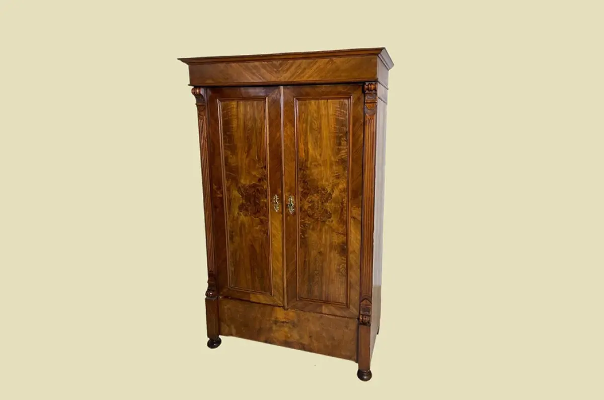 1880er Kleiderschrank ANTIK Gründerzeit Nußbaum VINTAGE Schrank von 1880 1