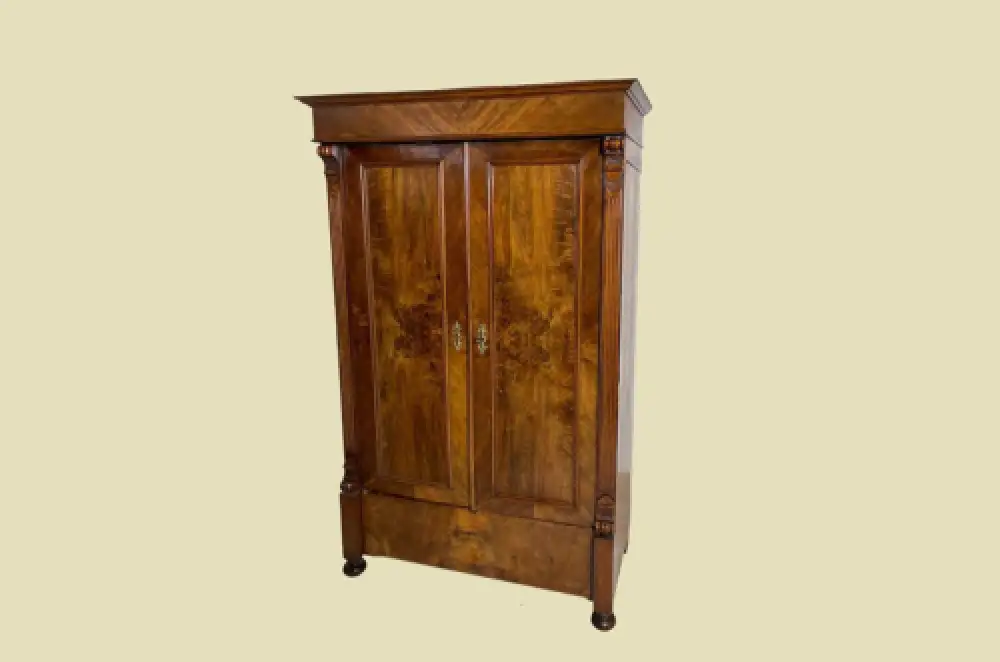 1880er Kleiderschrank ANTIK Gründerzeit Nußbaum VINTAGE Schrank von 1880 1