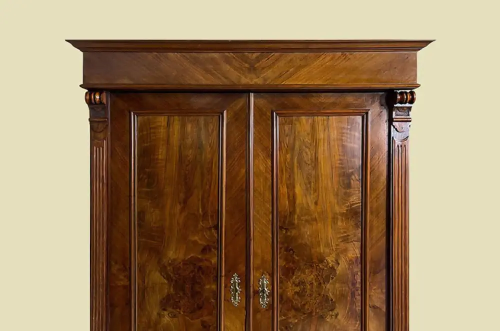 1880er Kleiderschrank ANTIK Gründerzeit Nußbaum VINTAGE Schrank von 1880 12