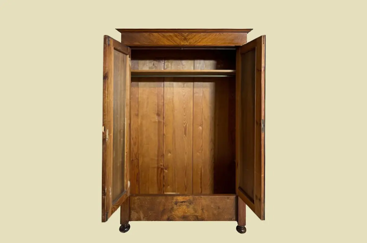 1880er Kleiderschrank ANTIK Gründerzeit Nußbaum VINTAGE Schrank von 1880 3