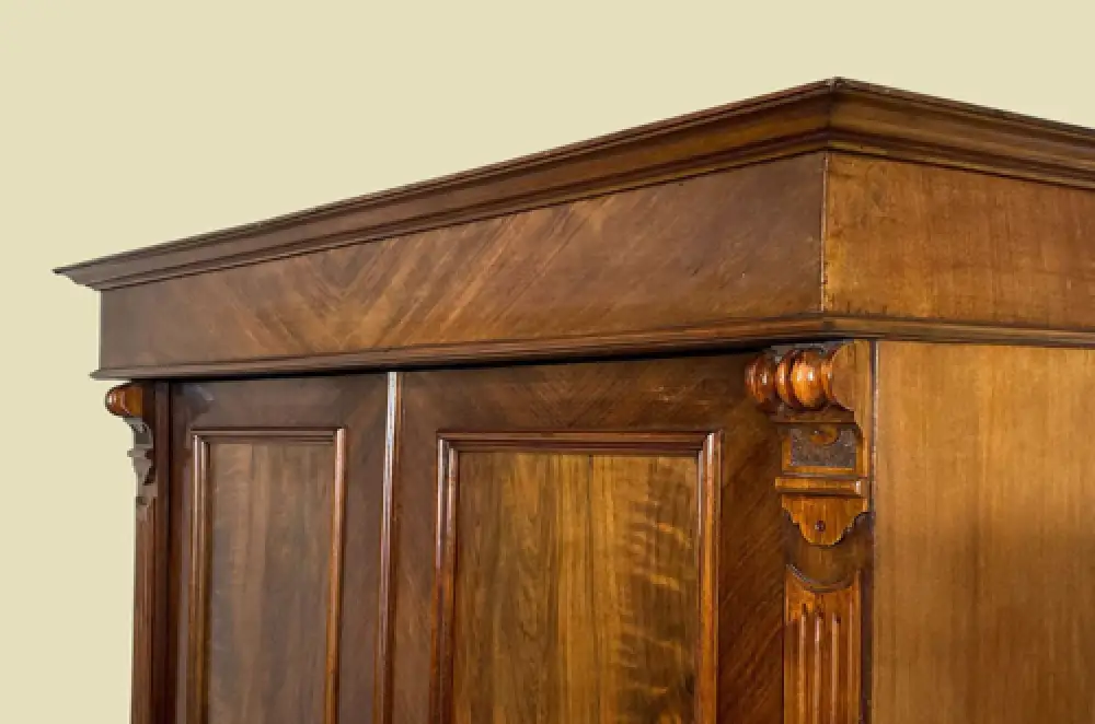 1880er Kleiderschrank ANTIK Gründerzeit Nußbaum VINTAGE Schrank von 1880 7