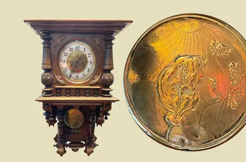 1880er Junghans Freischwinger Wand Uhr ANTIK Gründerzeit VINTAGE von 1880