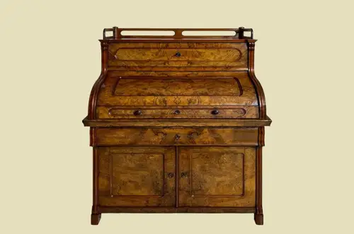 1880er Schreibtisch ANTIK Gründerzeit VINTAGE Runddeckel Sekretär von 1880