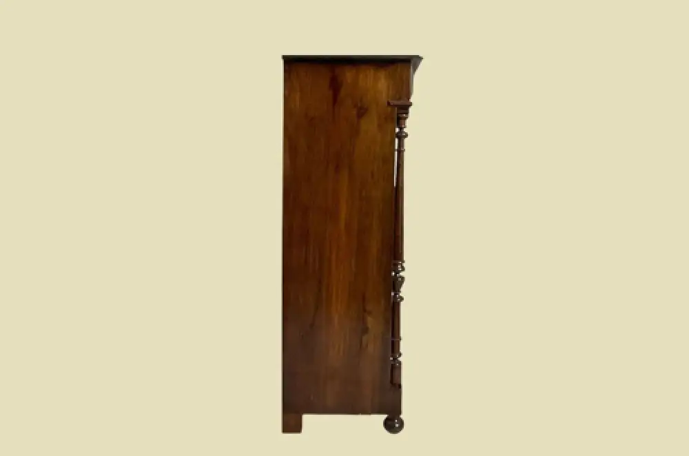 1880er Vertiko ANTIK Gründerzeit VINTAGE Nußbaum Säulen Kommode Schrank von 1880 14