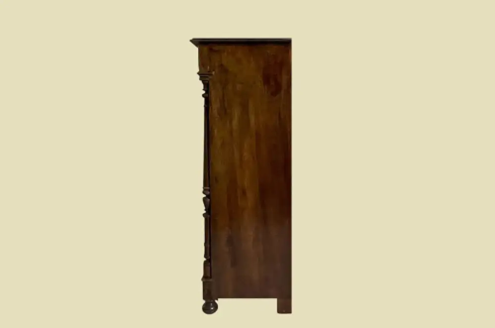 1880er Vertiko ANTIK Gründerzeit VINTAGE Nußbaum Säulen Kommode Schrank von 1880 16