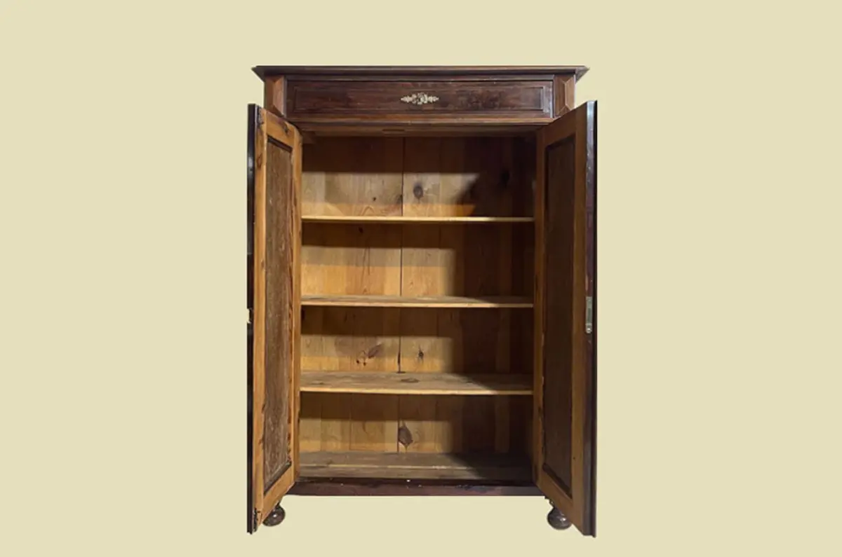 1880er Vertiko ANTIK Gründerzeit VINTAGE Nußbaum Säulen Kommode Schrank von 1880 4