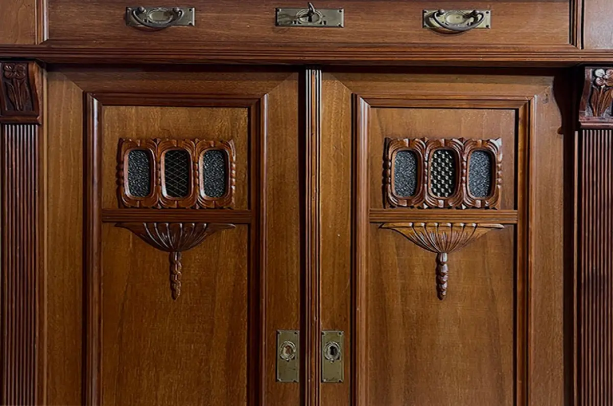 1920er Vertiko ANTIK Jugendstil VINTAGE Mahagoni Kommode Schrank von 1920 12