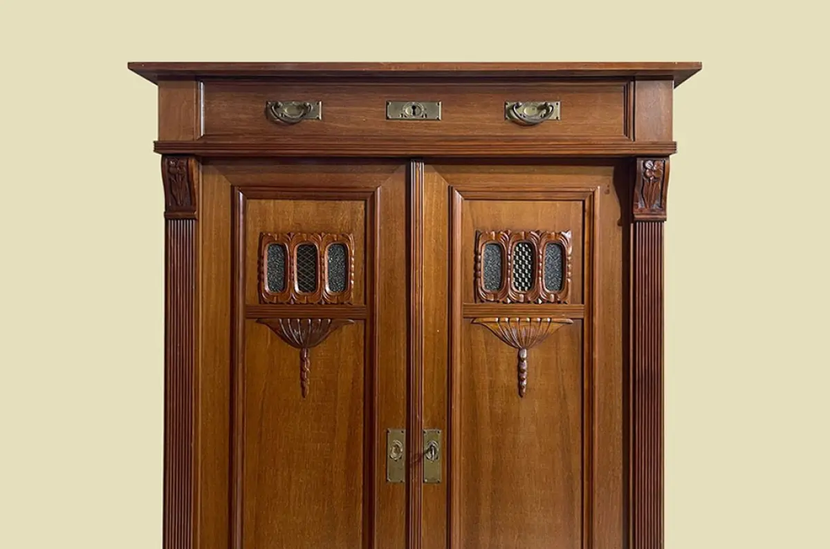1920er Vertiko ANTIK Jugendstil VINTAGE Mahagoni Kommode Schrank von 1920 14