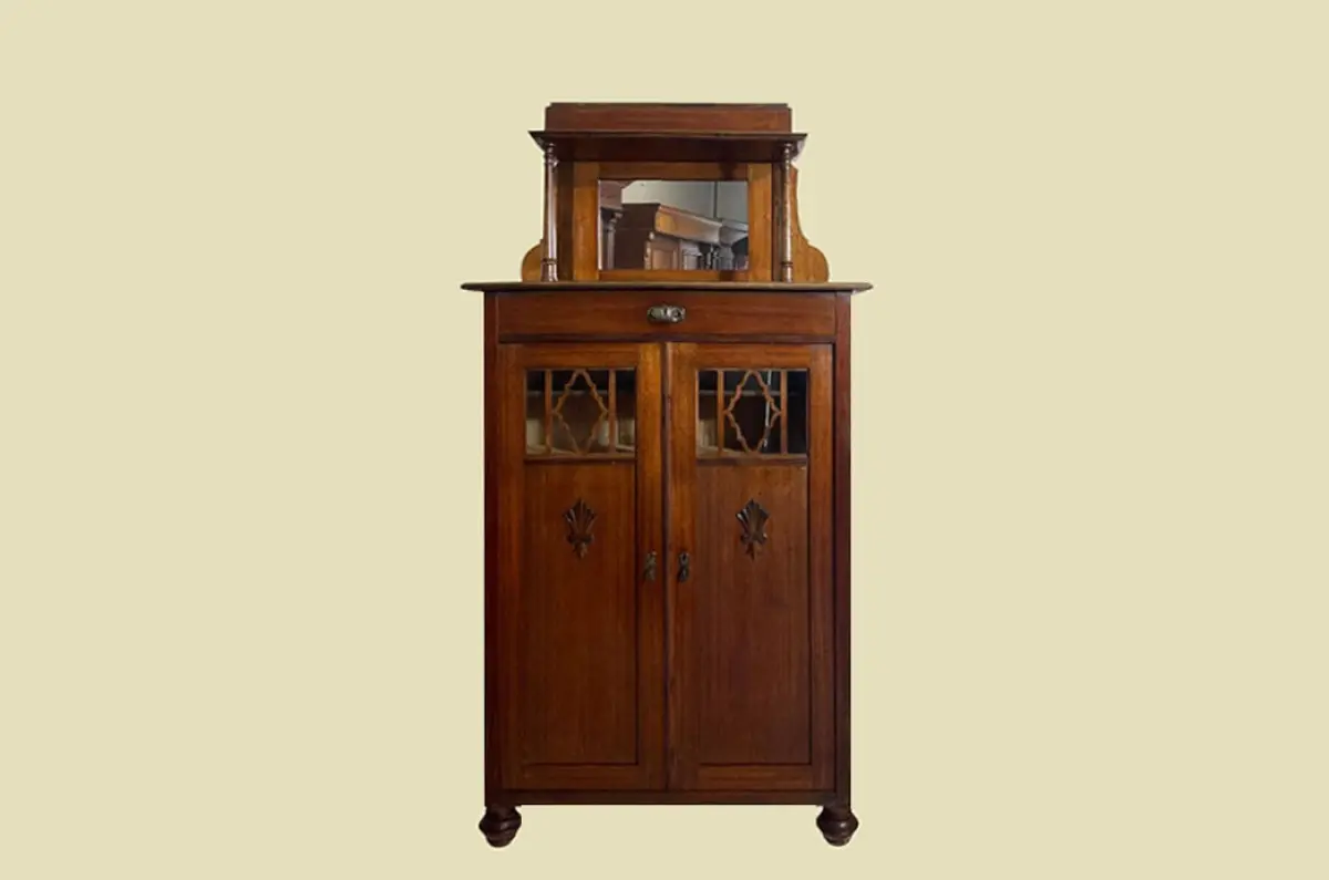 1920er Vertiko ANTIK Jugendstil VINTAGE Spiegel Kommode Schrank von 1920 580