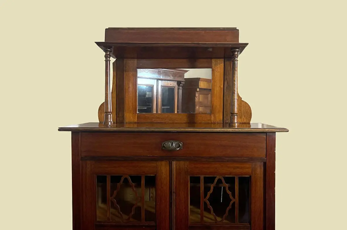 1920er Vertiko ANTIK Jugendstil VINTAGE Spiegel Kommode Schrank von 1920 580 15