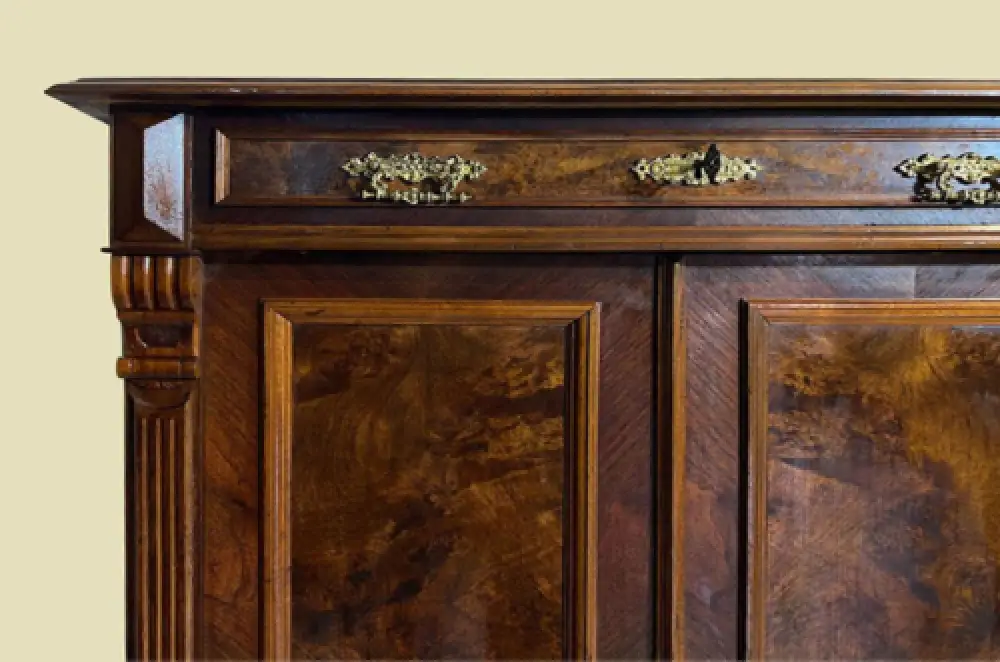 1880er Vertiko ANTIK Gründerzeit VINTAGE Nußbaum Kommode Schrank von 1880 10