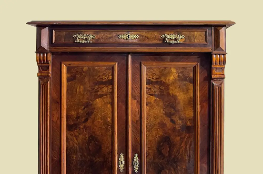 1880er Vertiko ANTIK Gründerzeit VINTAGE Nußbaum Kommode Schrank von 1880 15