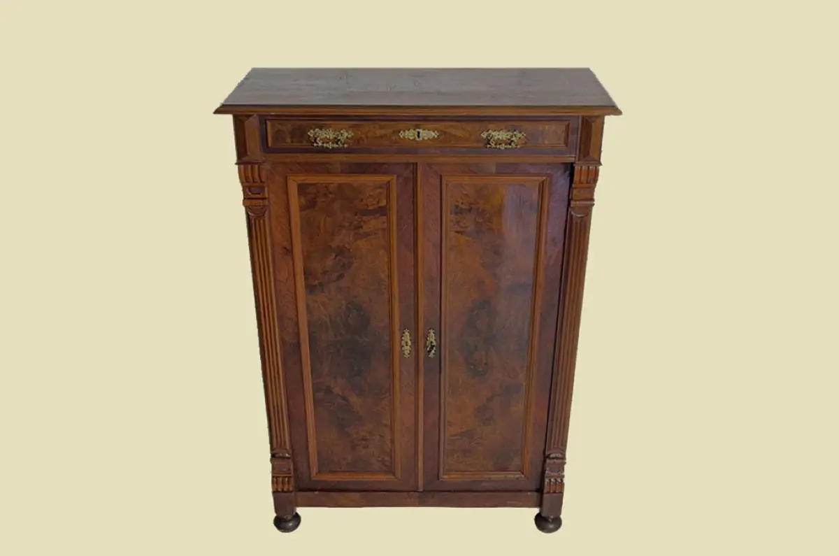 1880er Vertiko ANTIK Gründerzeit VINTAGE Nußbaum Kommode Schrank von 1880 2