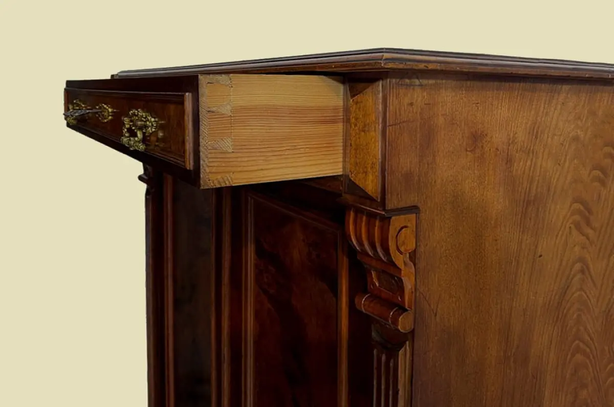 1880er Vertiko ANTIK Gründerzeit VINTAGE Nußbaum Kommode Schrank von 1880 7