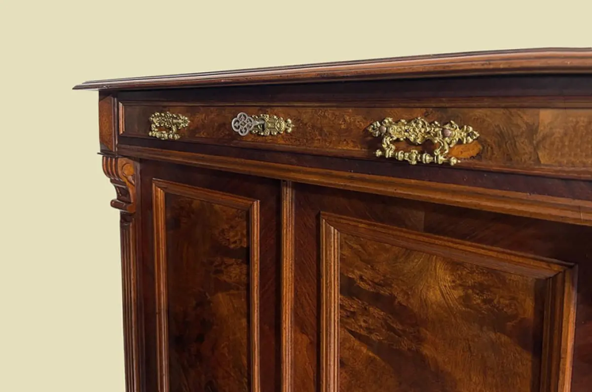 1880er Vertiko ANTIK Gründerzeit VINTAGE Nußbaum Kommode Schrank von 1880 9