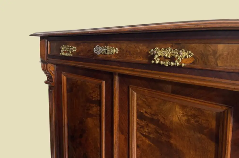 1880er Vertiko ANTIK Gründerzeit VINTAGE Nußbaum Kommode Schrank von 1880 9