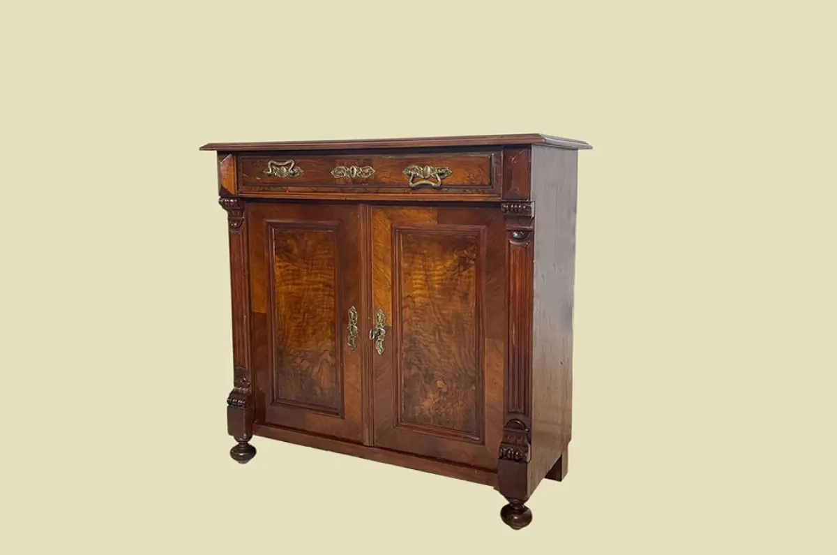 1880er Kommode ANTIK Gründerzeit VINTAGE Nußbaum Halbschrank Schrank von 1880 1