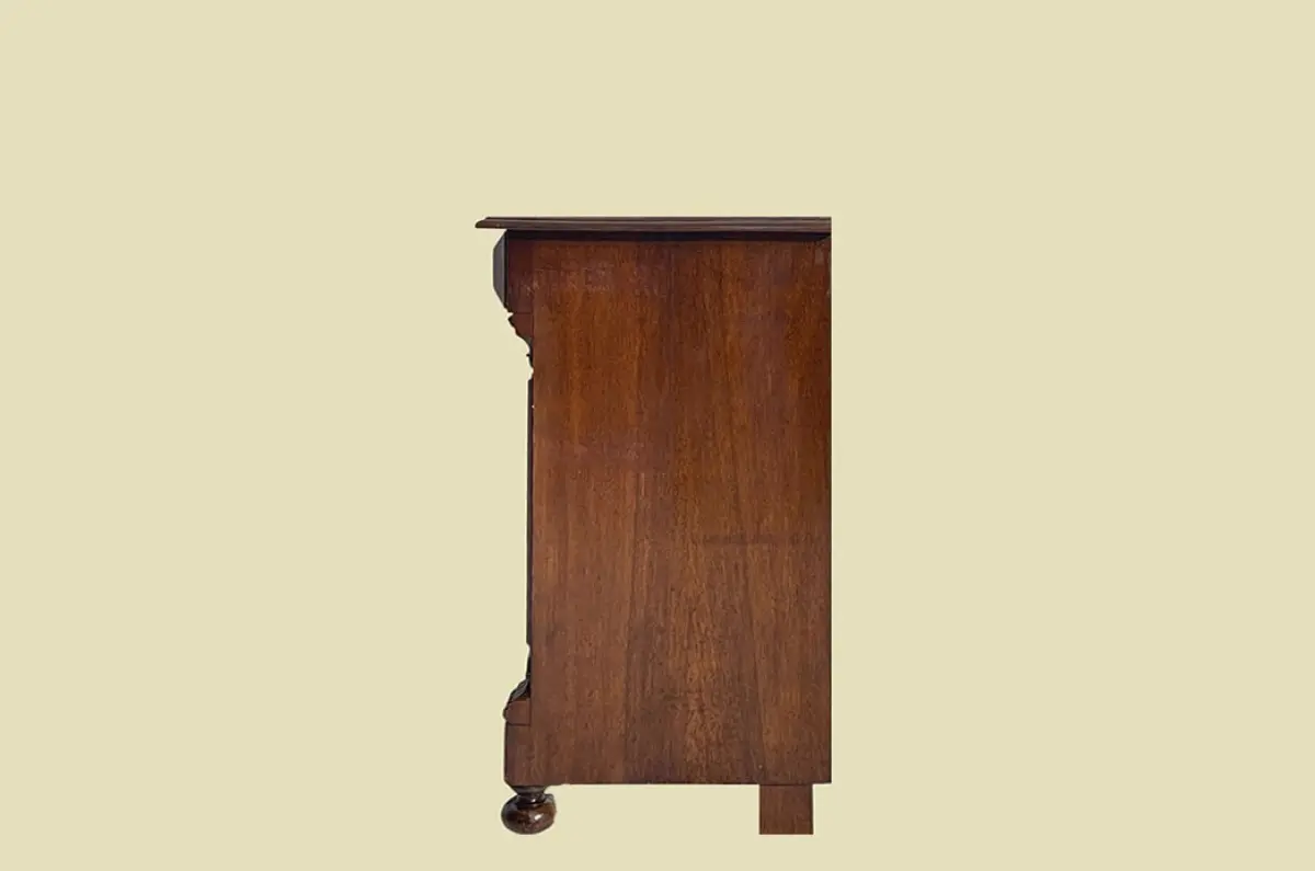1880er Kommode ANTIK Gründerzeit VINTAGE Nußbaum Halbschrank Schrank von 1880 16