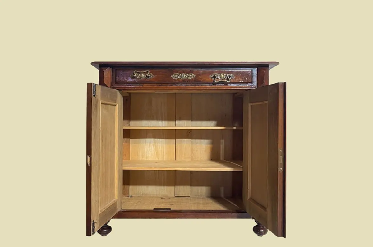 1880er Kommode ANTIK Gründerzeit VINTAGE Nußbaum Halbschrank Schrank von 1880 4