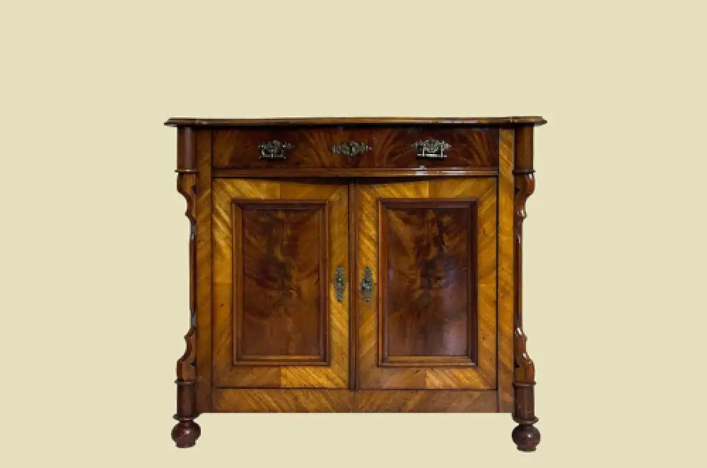 1840er Kommode ANTIK Louis Philippe VINTAGE Nußbaum Halbschrank von 1840 0