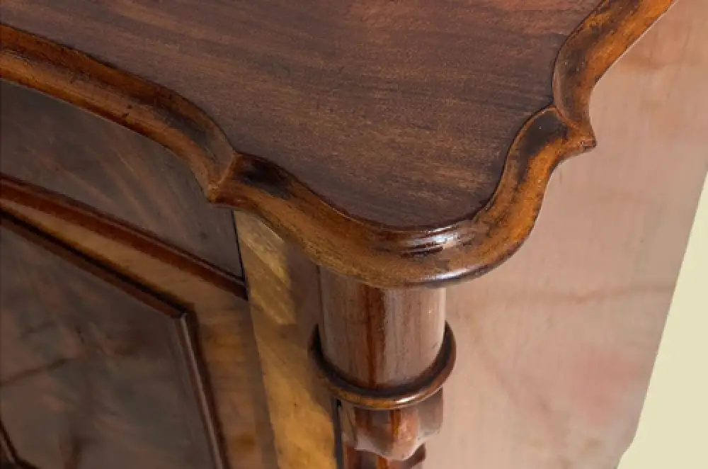 1840er Kommode ANTIK Louis Philippe VINTAGE Nußbaum Halbschrank von 1840 10