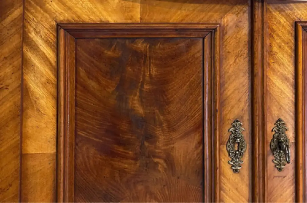 1840er Kommode ANTIK Louis Philippe VINTAGE Nußbaum Halbschrank von 1840 12