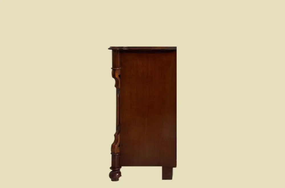 1840er Kommode ANTIK Louis Philippe VINTAGE Nußbaum Halbschrank von 1840 18