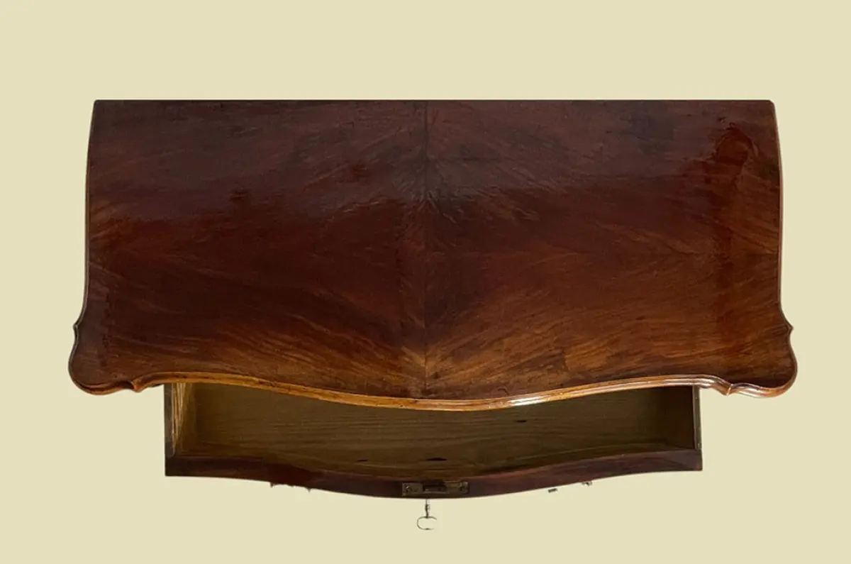 1840er Kommode ANTIK Louis Philippe VINTAGE Nußbaum Halbschrank von 1840 6