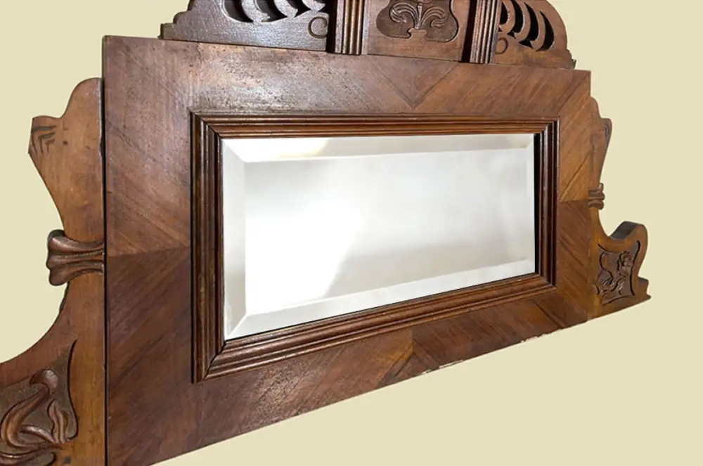 1920er Aufsatz ANTIK Jugendstil VINTAGE Nußbaum Vertiko Kommoden von 1920 5