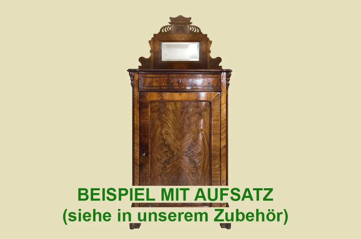 1840er Vertiko ANTIK Louis Philippe Nußbaum VINTAGE Schrank Kommode von 1840 14