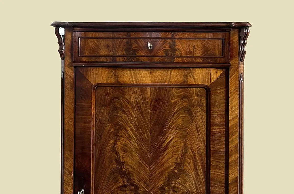 1840er Vertiko ANTIK Louis Philippe Nußbaum VINTAGE Schrank Kommode von 1840 15