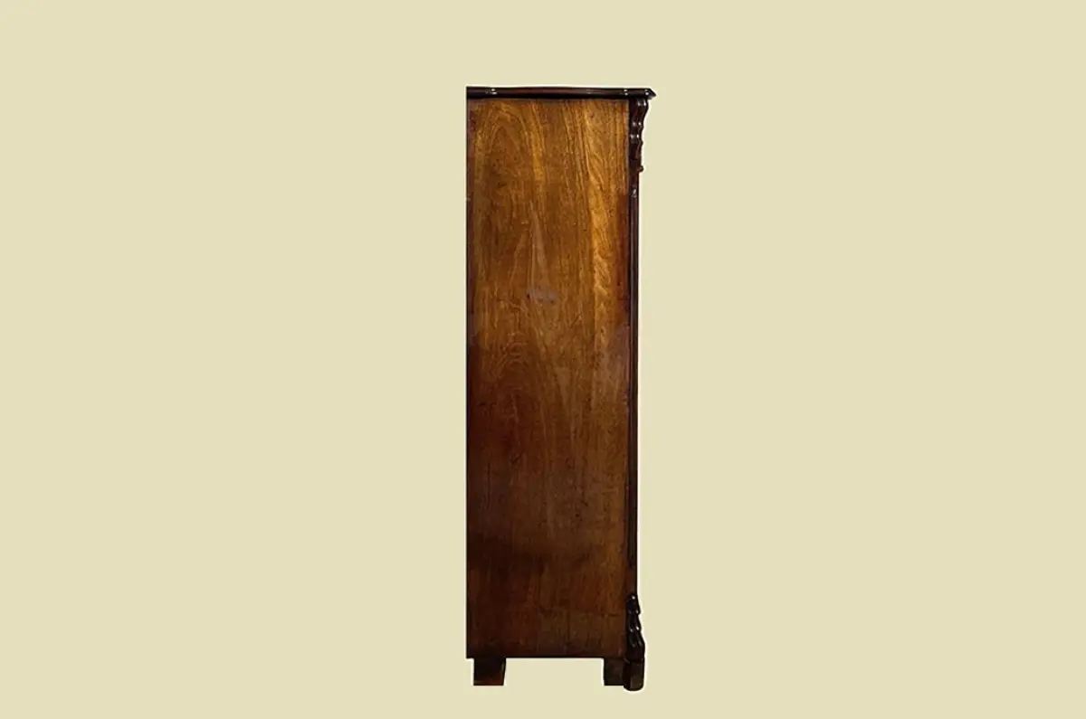 1840er Vertiko ANTIK Louis Philippe Nußbaum VINTAGE Schrank Kommode von 1840 16
