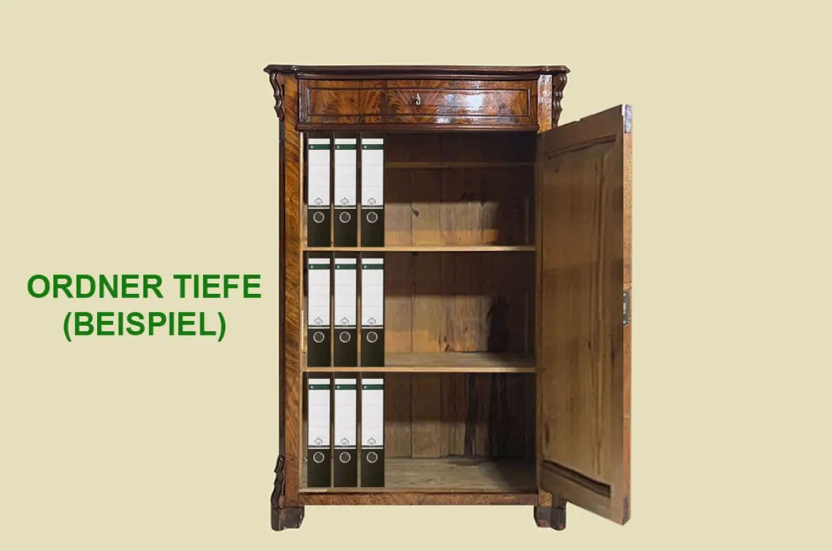 1840er Vertiko ANTIK Louis Philippe Nußbaum VINTAGE Schrank Kommode von 1840 4