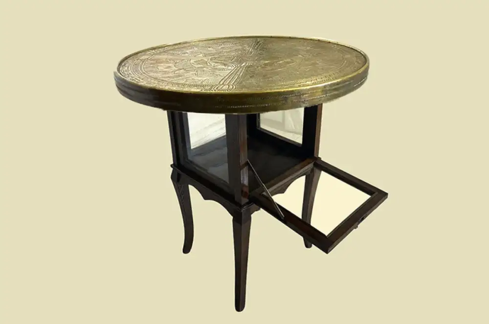 1920er Rauchtisch ANTIK Jugendstil VINTAGE Beistell Vitrine Tee Tisch von 1920 10