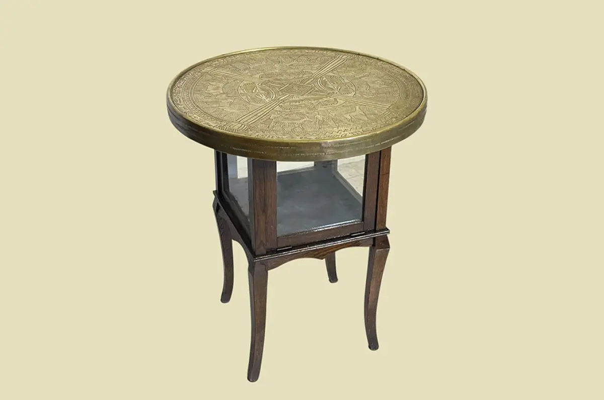 1920er Rauchtisch ANTIK Jugendstil VINTAGE Beistell Vitrine Tee Tisch von 1920 13