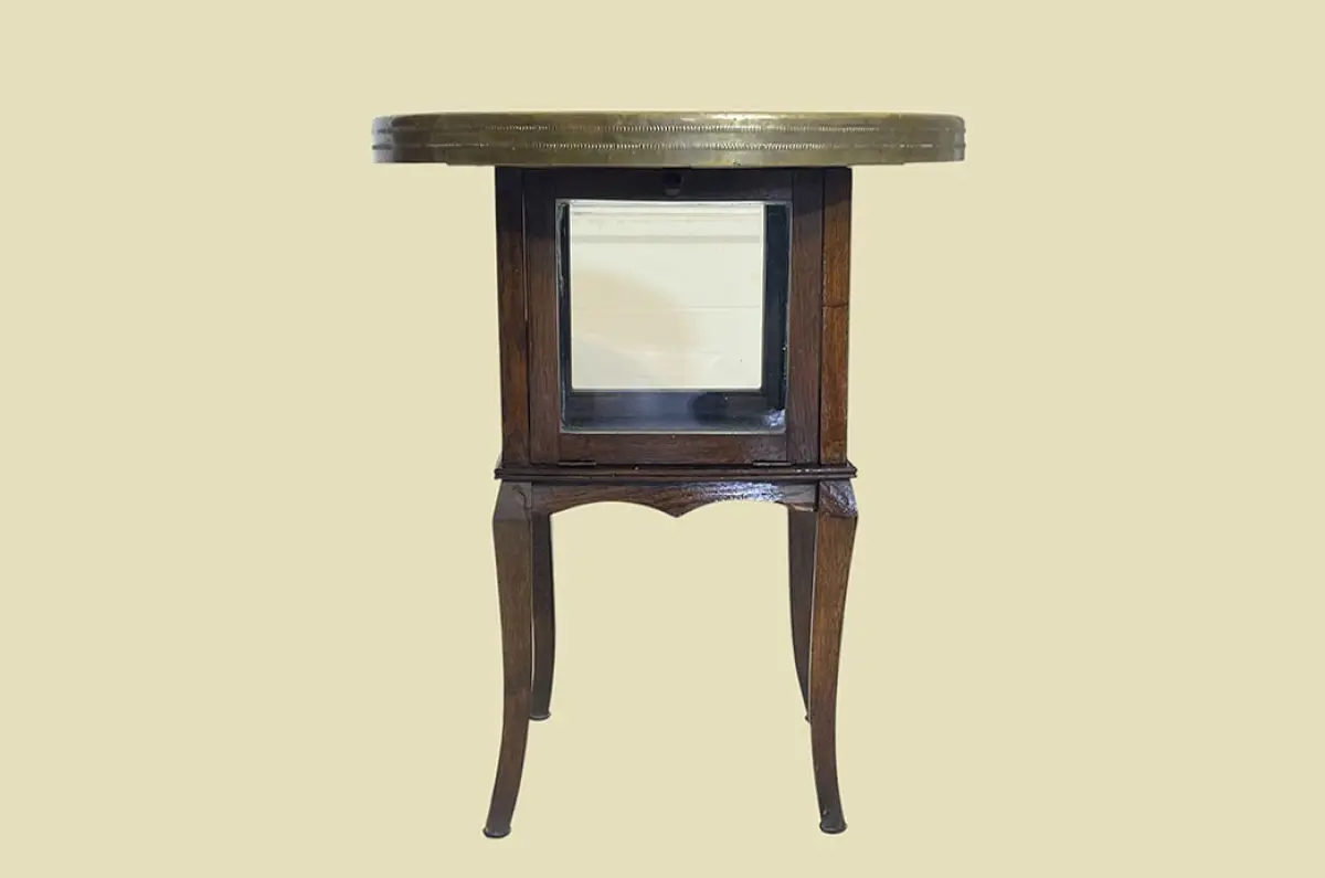 1920er Rauchtisch ANTIK Jugendstil VINTAGE Beistell Vitrine Tee Tisch von 1920 3