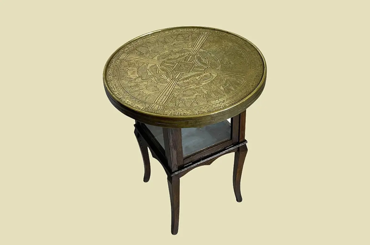 1920er Rauchtisch ANTIK Jugendstil VINTAGE Beistell Vitrine Tee Tisch von 1920 4