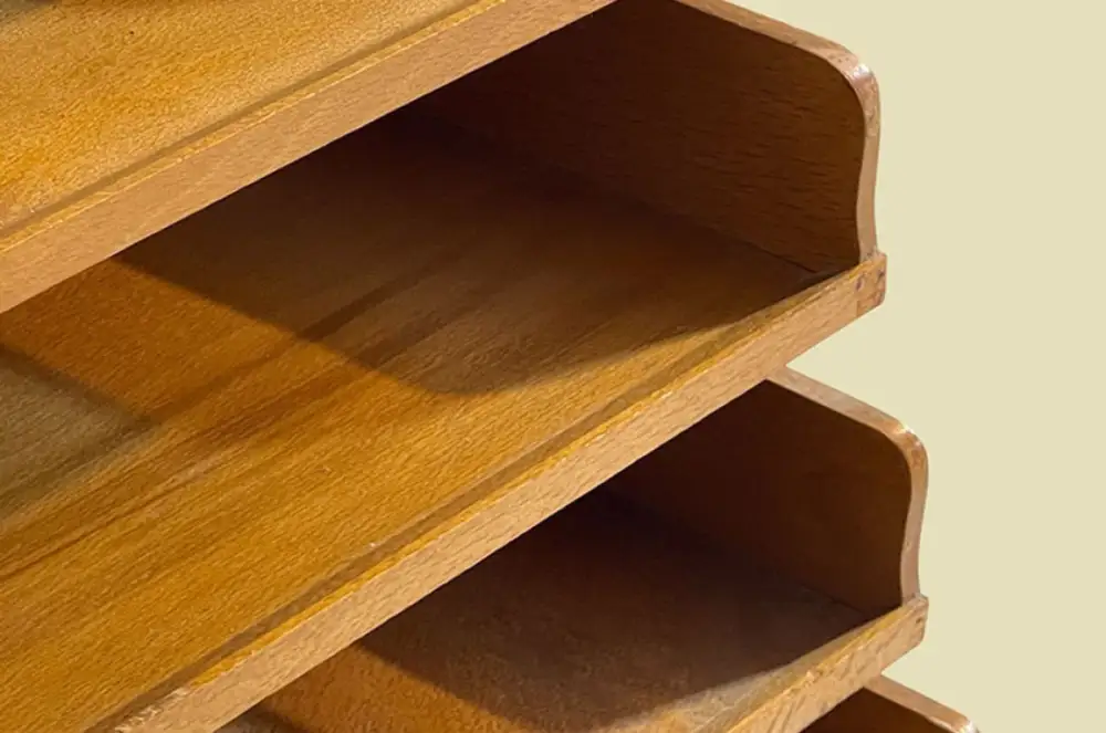 1960er Rolladen Schrank ANTIK Eiche VINTAGE Büromöbel Noten Kommode von 1960 9