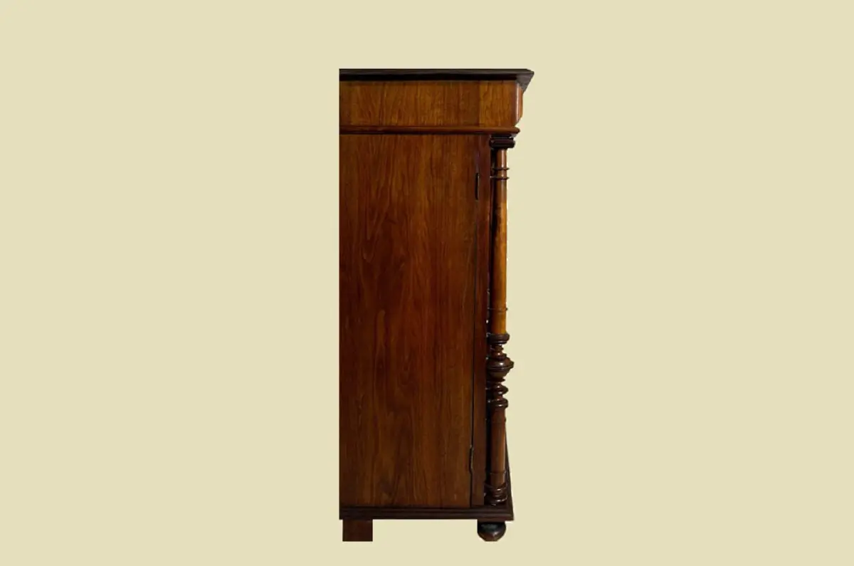 1880er Vertiko ANTIK Gründerzeit VINTAGE Nußbaum Säulen Kommode Schrank von 1880 16