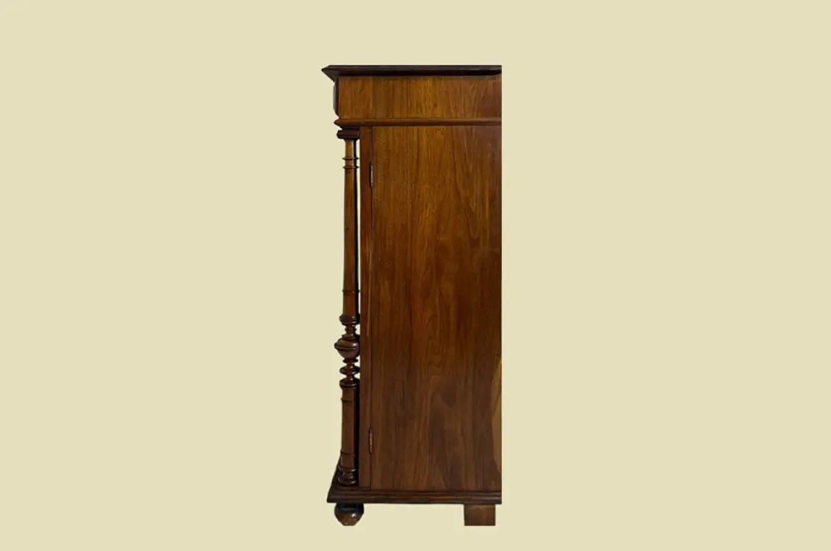 1880er Vertiko ANTIK Gründerzeit VINTAGE Nußbaum Säulen Kommode Schrank von 1880 18