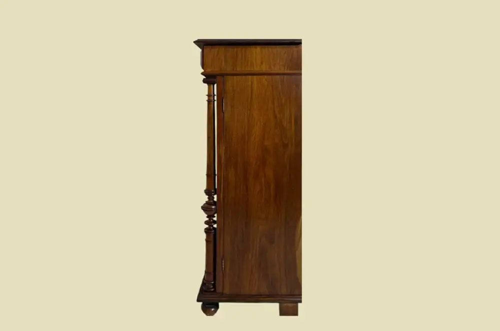 1880er Vertiko ANTIK Gründerzeit VINTAGE Nußbaum Säulen Kommode Schrank von 1880 18