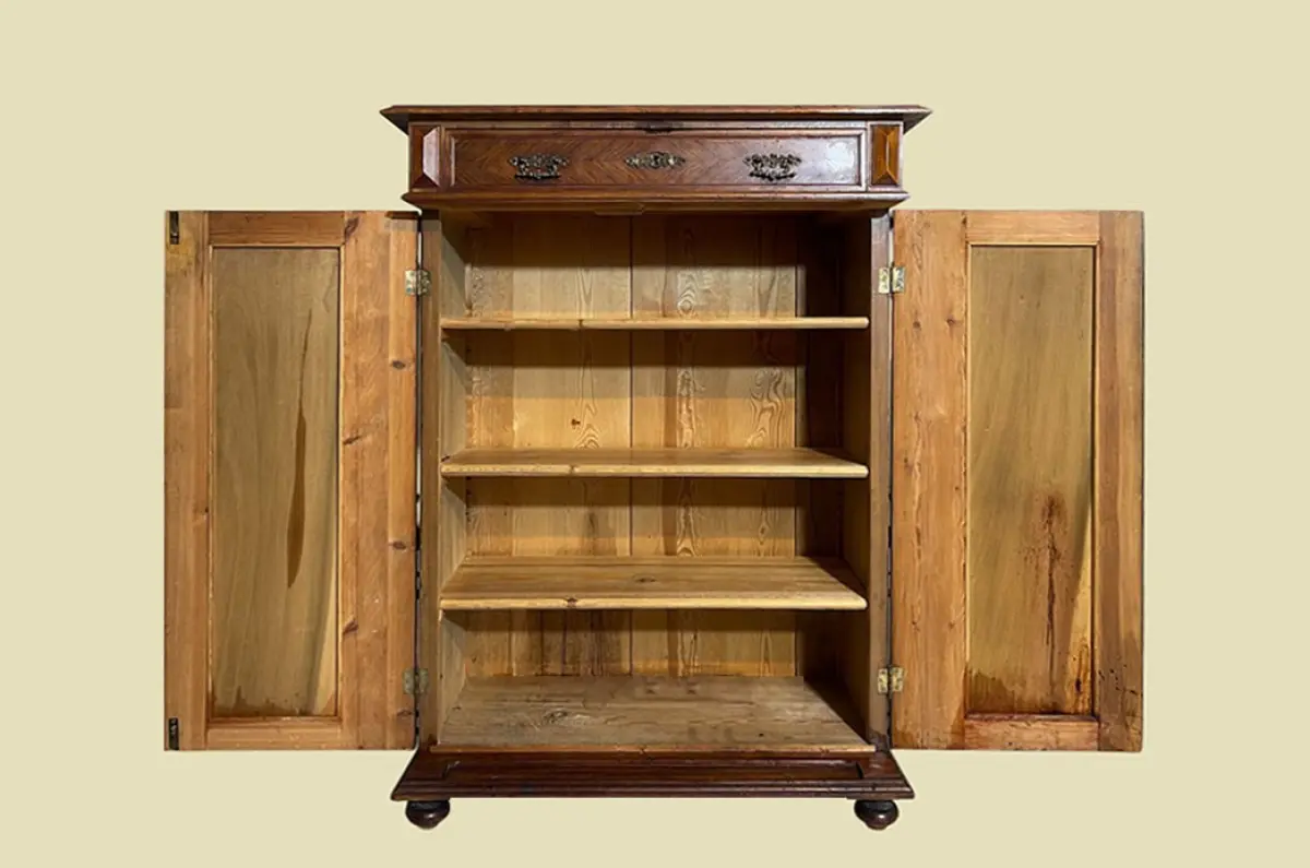 1880er Vertiko ANTIK Gründerzeit VINTAGE Nußbaum Säulen Kommode Schrank von 1880 4