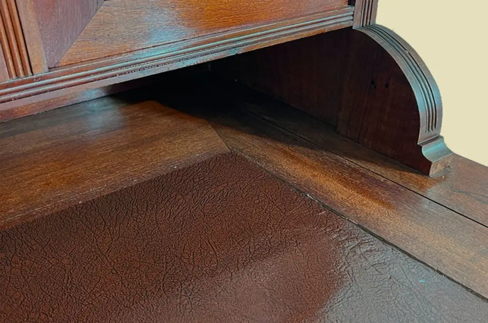 Schreibtisch ANTIK Jugendstil VINTAGE Nußbaum Sekretär mit Aufsatz von 1920 11