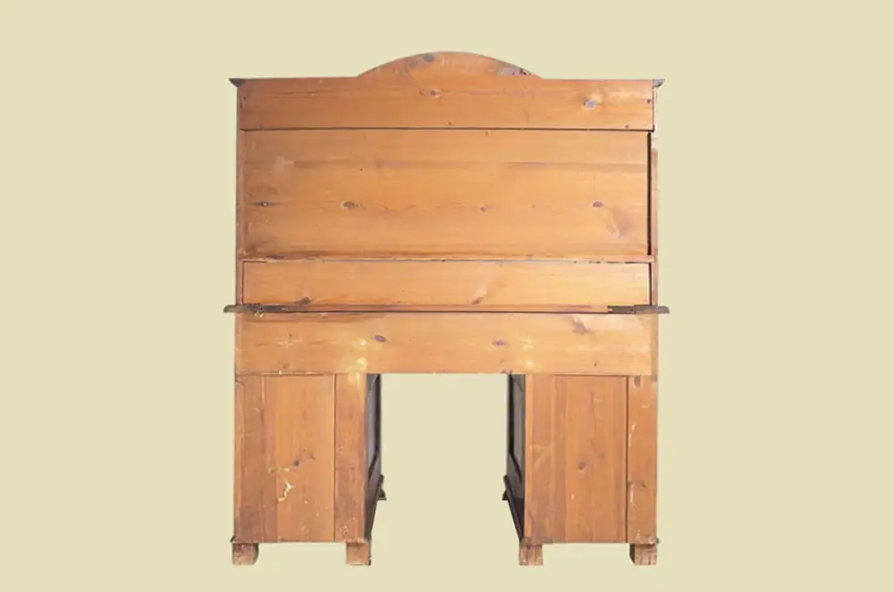 Schreibtisch ANTIK Jugendstil VINTAGE Nußbaum Sekretär mit Aufsatz von 1920 14