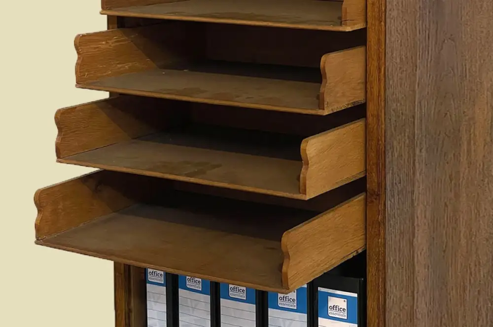 1920er Rolladenschrank ANTIK Jugendstil VINTAGE Art Deco Notenschrank von 1920 12