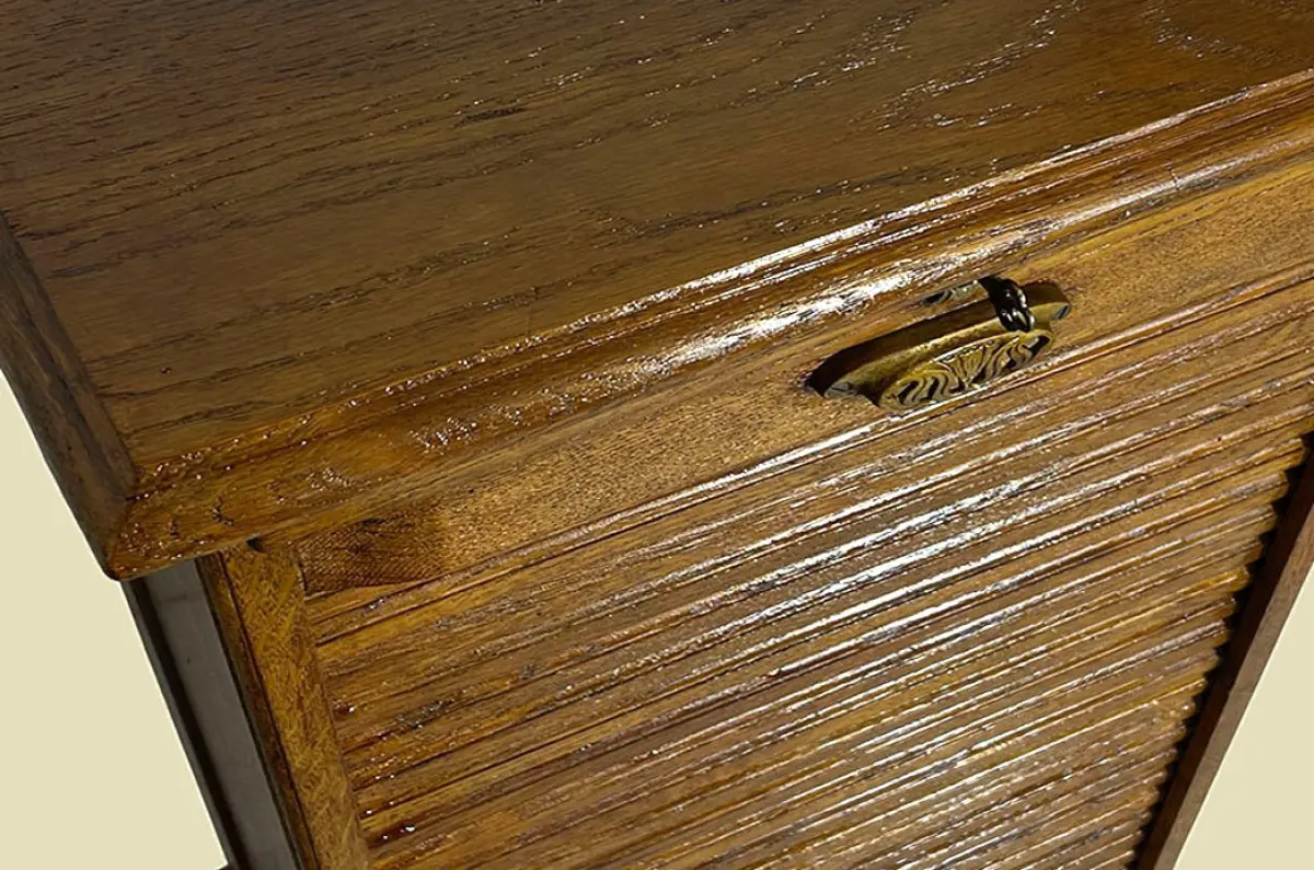 1920er Rolladenschrank ANTIK Jugendstil VINTAGE Art Deco Notenschrank von 1920 14